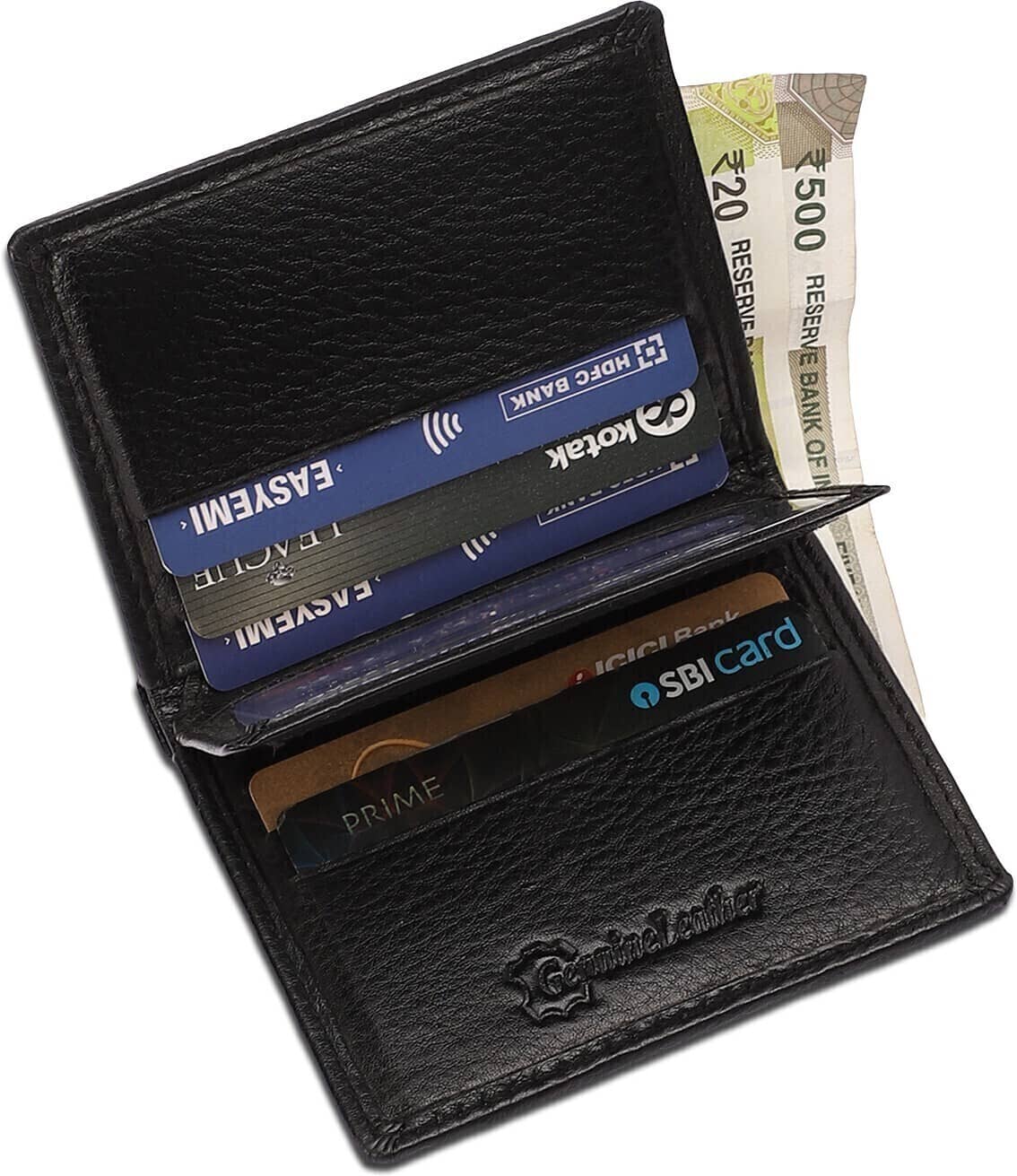 HIDEFLIX Leather Solid Men's Money Clipper With 6 Slots For Card ( Black , Pack of 1 ) - Handbags | Buy online on ZillyBuy