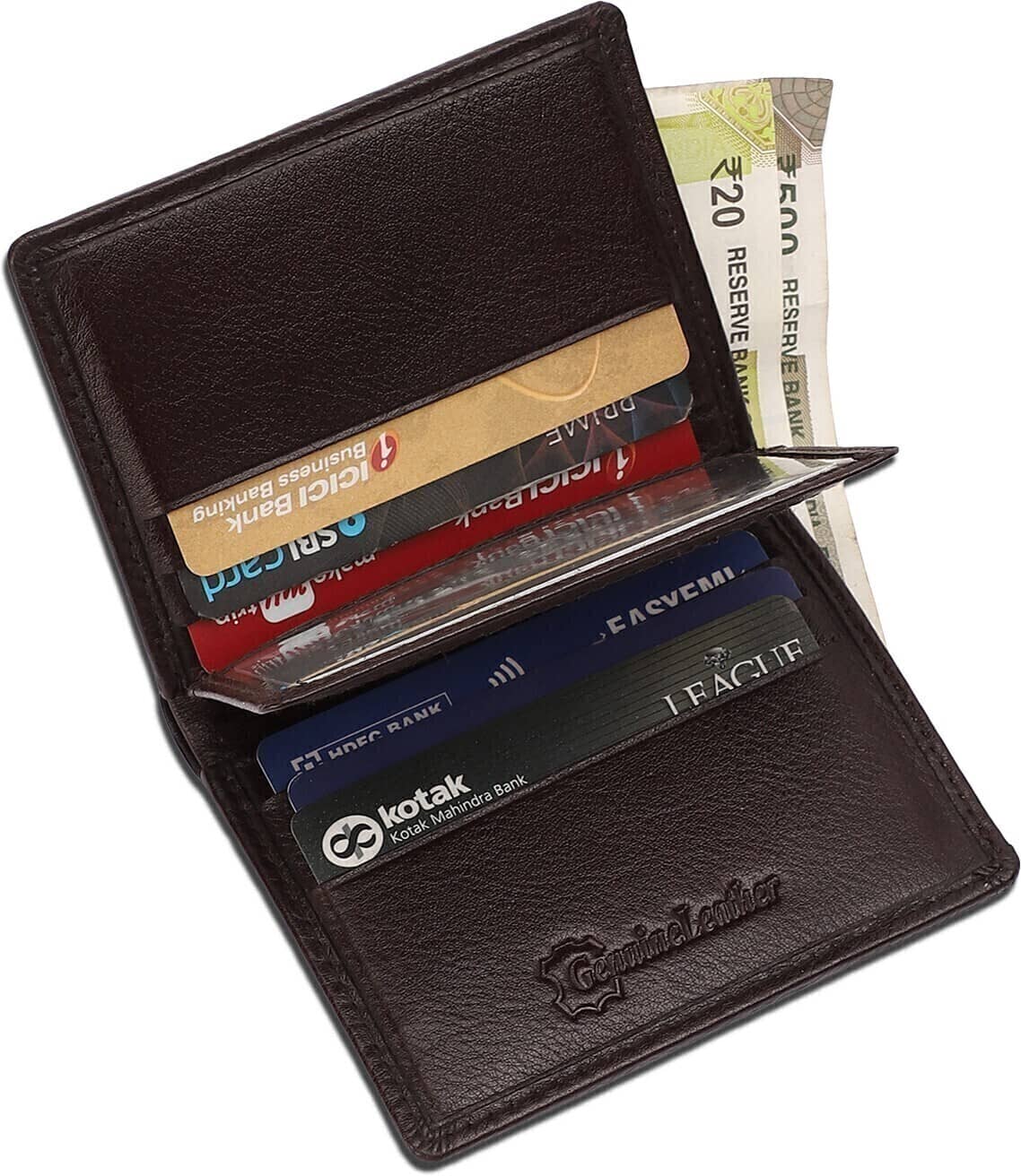 HIDEFLIX Leather Solid Men's Money Clipper With 6 Slots For Card ( Brown , Pack of 1 ) - Handbags | Buy online on ZillyBuy