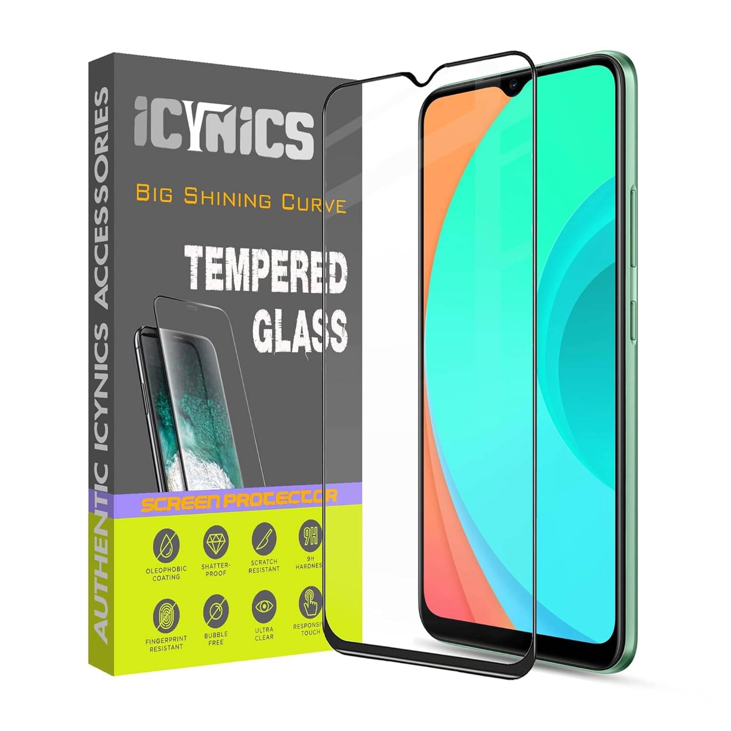Icynics Tempered Glass Compatible For Realme C11 ( Pack of 1 ) Icynics Tempered Glass Compatible For Realme C11 ( Pack of 1 )