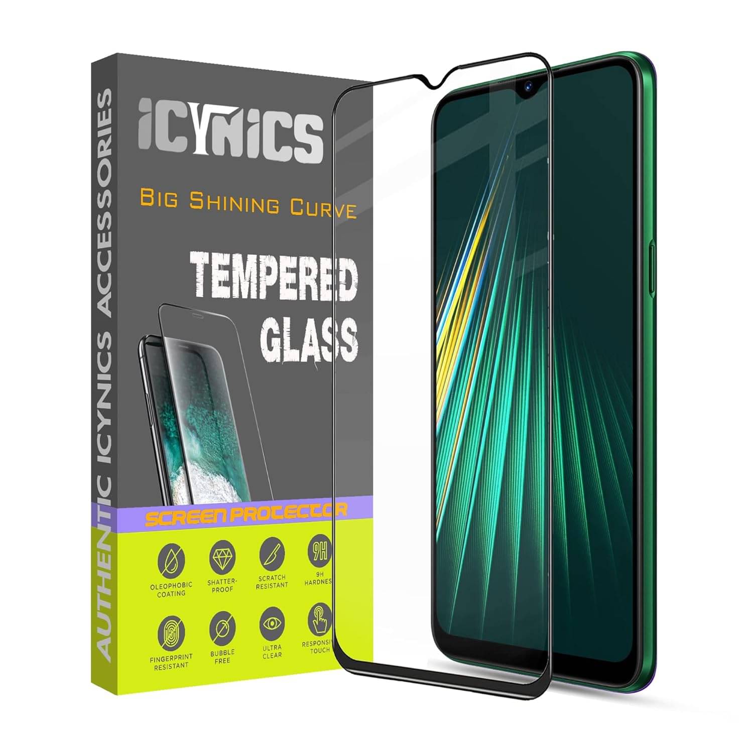 Icynics Tempered Glass Compatible For Realme 5i ( Pack of 1 ) Icynics Tempered Glass Compatible For Realme 5i ( Pack of 1 )