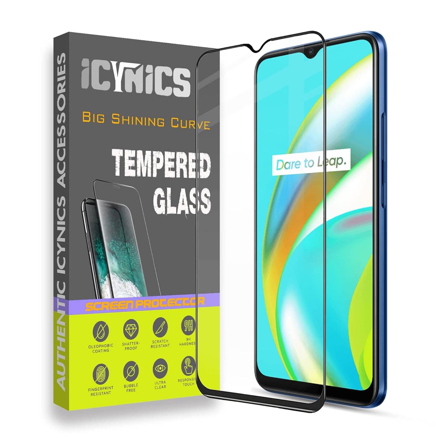     			Icynics Tempered Glass Compatible For Realme C12 ( Pack of 1 )