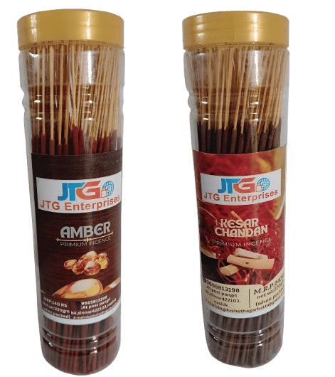     			JTG enterprises Incense Stick Amber,Chandan,Kesar Chandan,Natural 440 gm ( Pack of 2 )