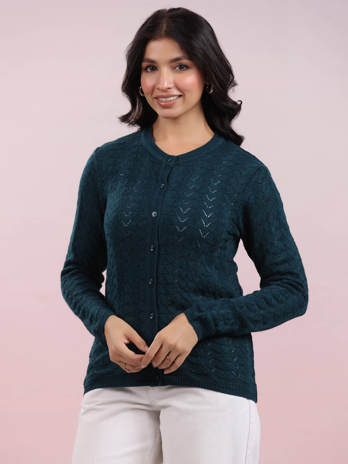 Janasya Woollen Women's Shrugs - Blue ( Single )     			Janasya Woollen Women's Shrugs - Blue ( Single )