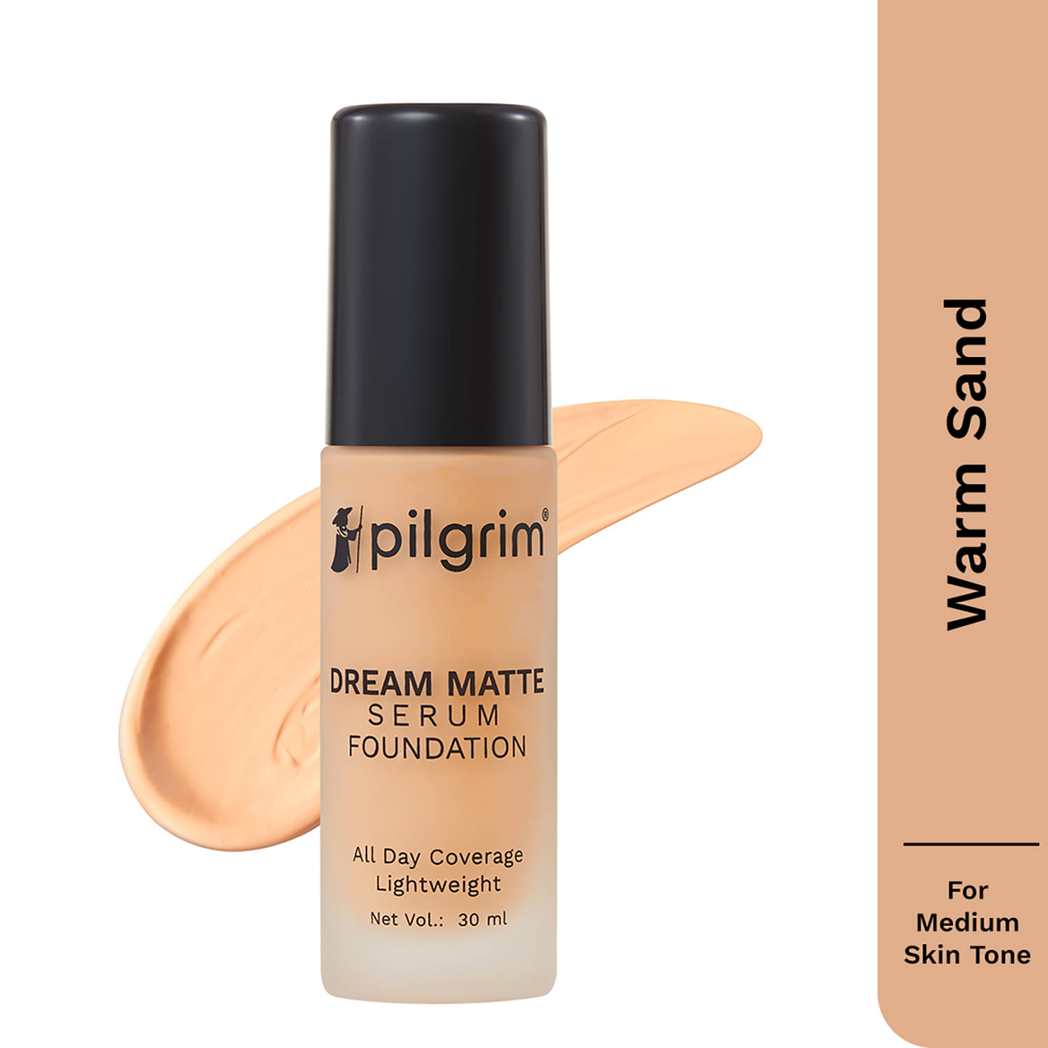     			Pilgrim Warm Sand Serum Liquid Foundation Make Up,For All Skin Type,30Ml (pack Of 1)