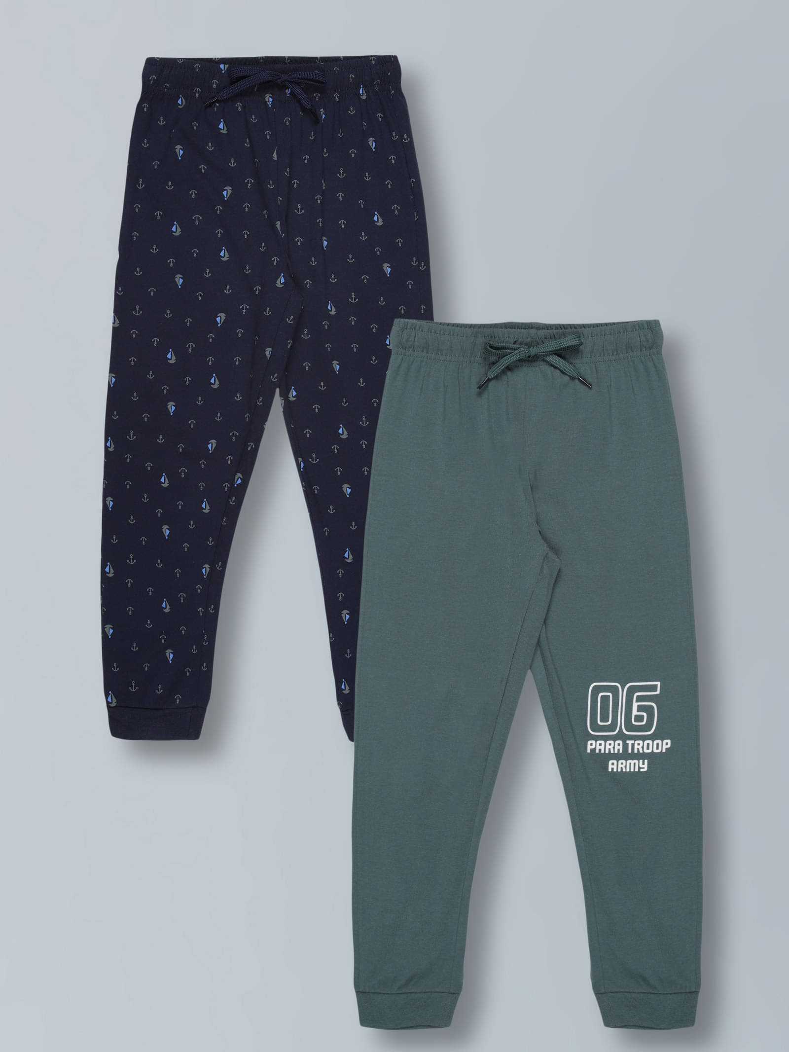     			PLUM TREE Pack of 2 Boys Cotton Trackpant ( Navy )