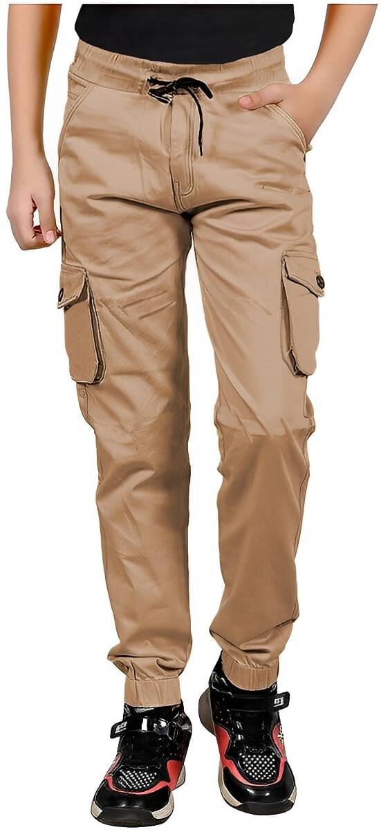     			Reoutlook Pack of 1 Boys Cotton Blend Trackpant ( Beige )