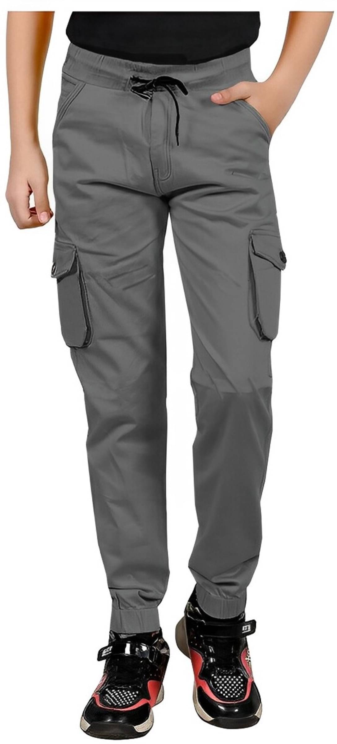     			Reoutlook Pack of 1 Boys Cotton Blend Trackpant ( Grey )
