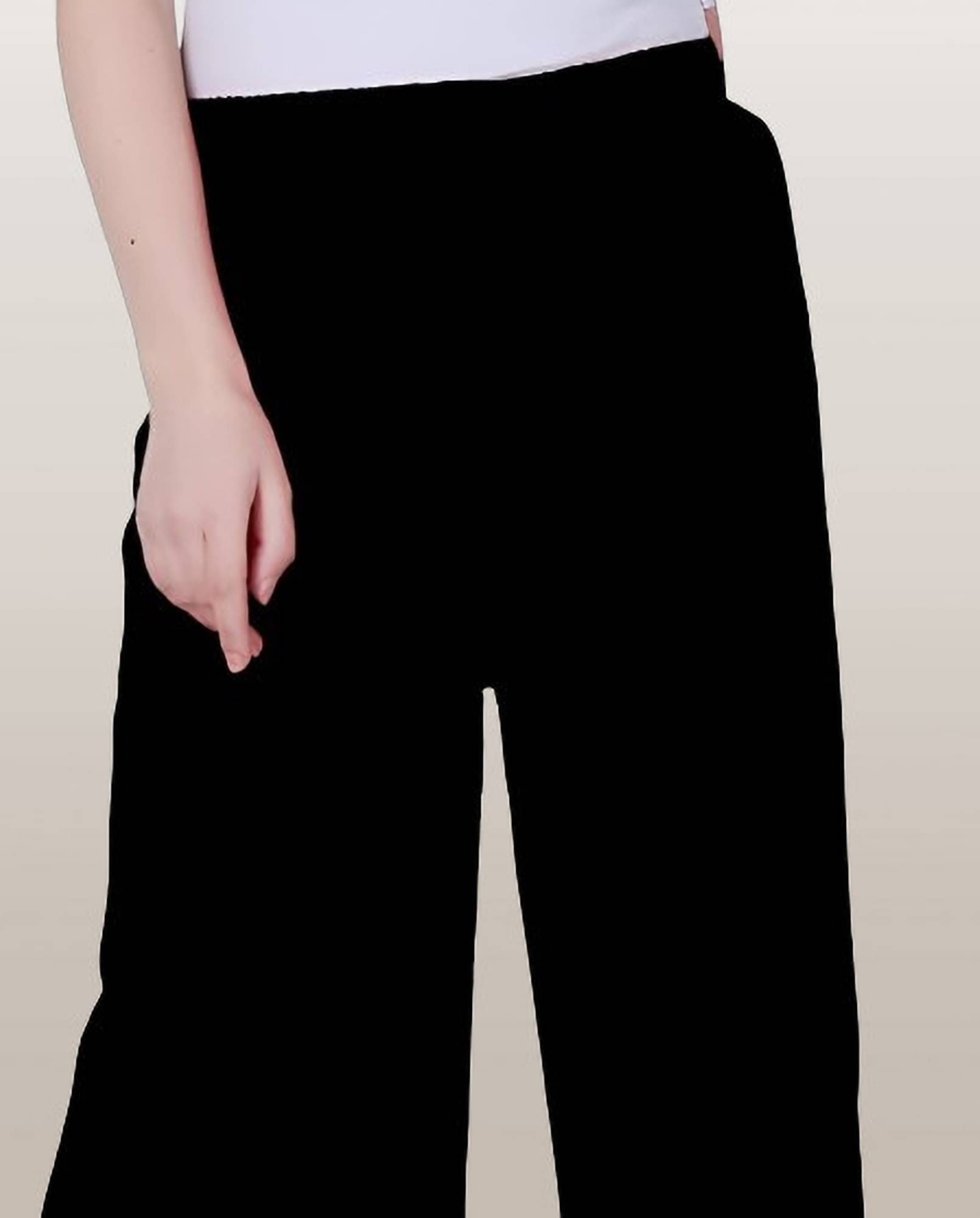     			Reoutlook Pack of 1 Lycra Regular Women's Casual Pants ( Black )