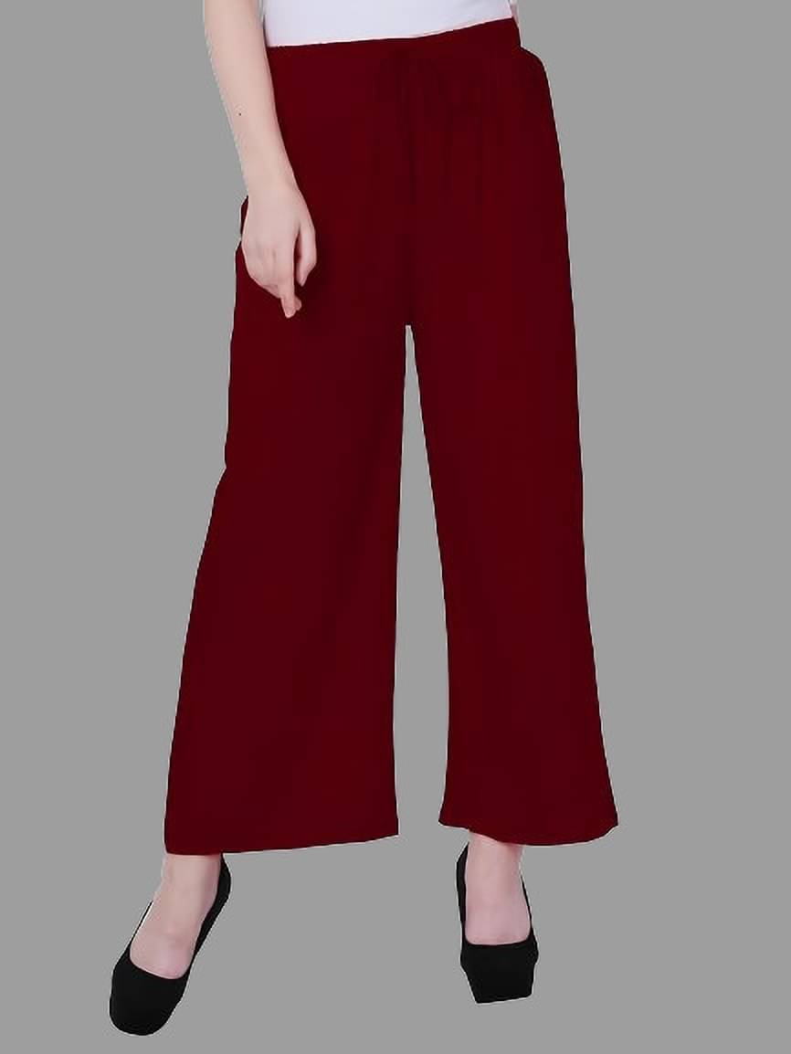     			Reoutlook Pack of 1 Viscose Regular Women's Casual Pants ( Maroon )