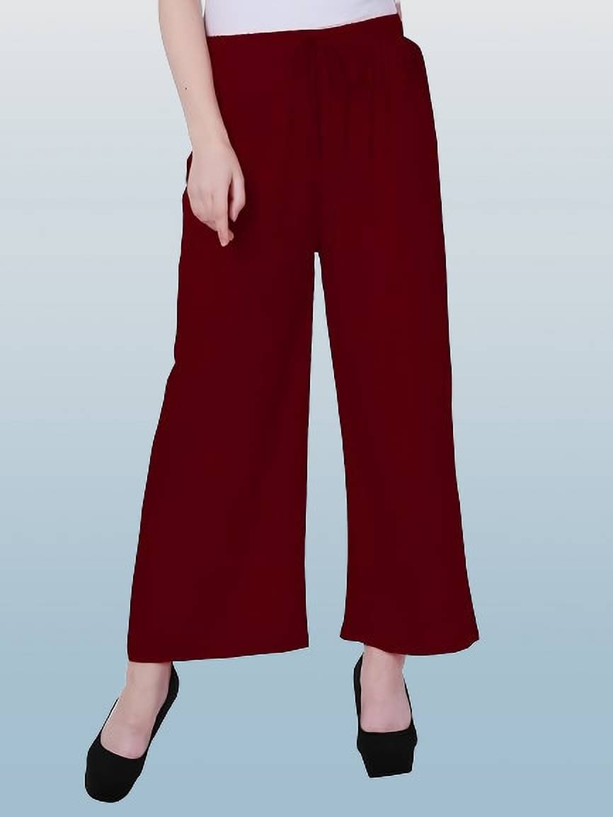     			Reoutlook Pack of 1 Viscose Regular Women's Casual Pants ( Maroon )