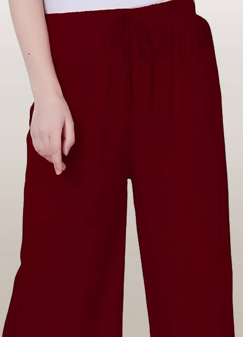     			Reoutlook Pack of 1 Viscose Regular Women's Casual Pants ( Maroon )