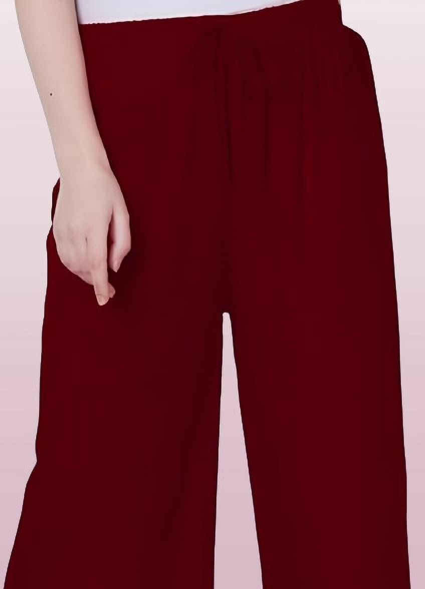     			Reoutlook Pack of 1 Viscose Regular Women's Casual Pants ( Maroon )