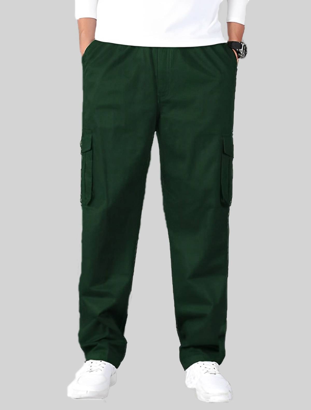     			Reoutlook Regular Flat Men's Cargos - Green ( Pack of 1 )