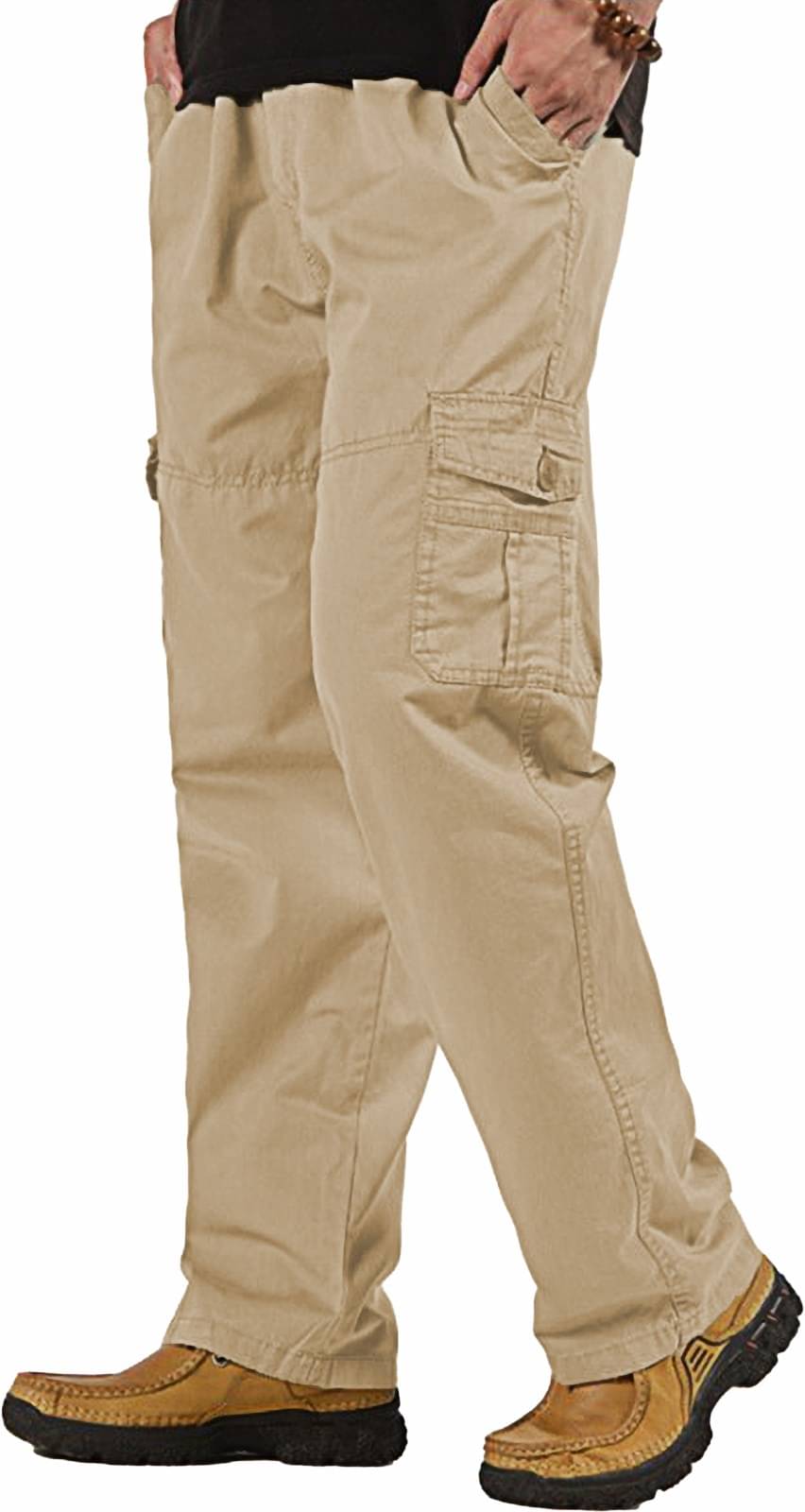     			Reoutlook Regular Flat Men's Cargos - Beige ( Pack of 1 )