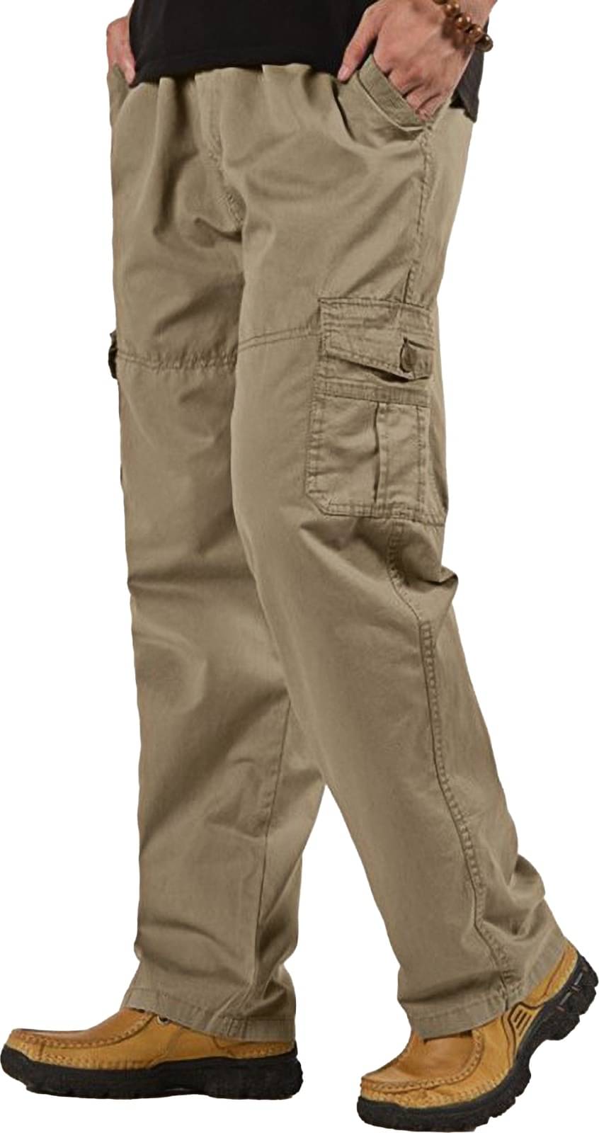     			Reoutlook Regular Flat Men's Cargos - Gold ( Pack of 1 )