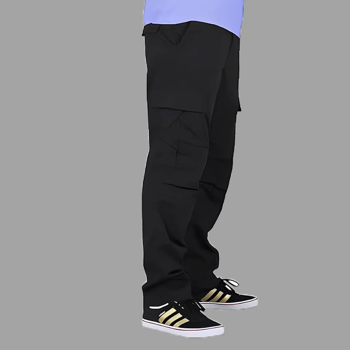 Reoutlook Regular Flat Men's Cargos - Black ( Pack of 1 ) - Trousers | Buy online on ZillyBuy