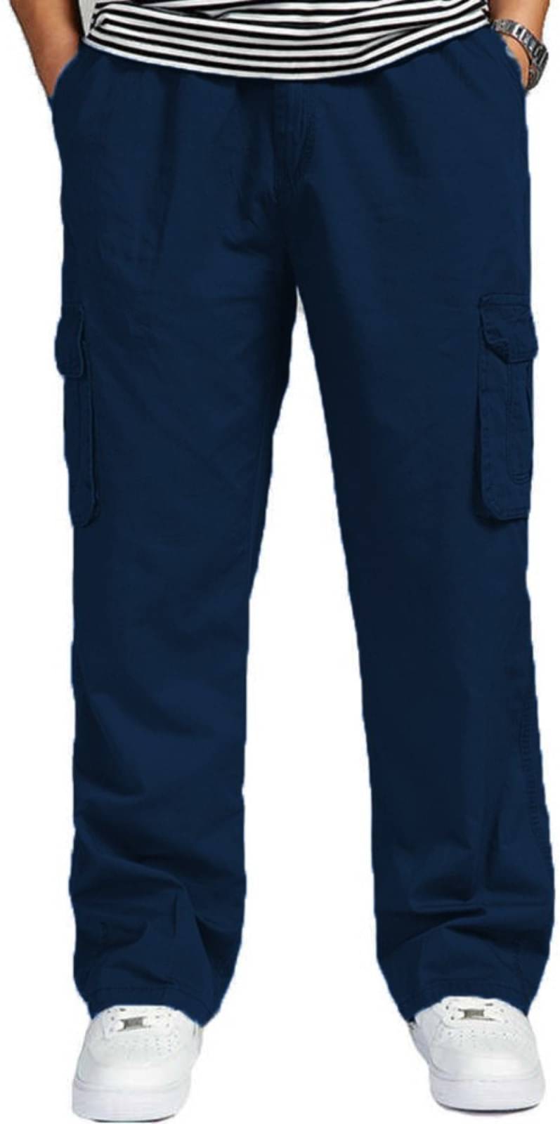     			Reoutlook Relax Flat Men's Cargos - Dark Blue ( Pack of 1 )