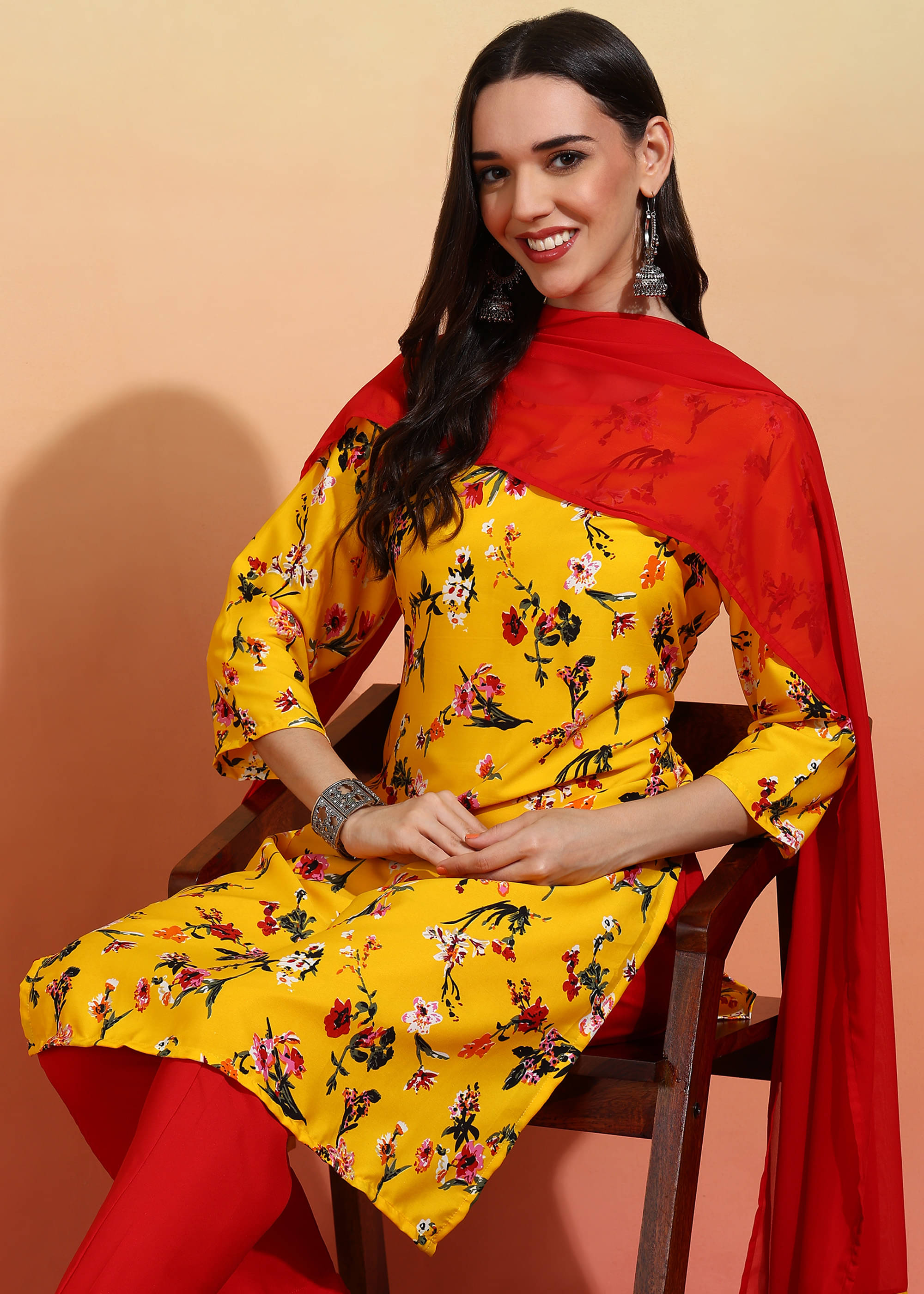 Royal Export Crepe Printed Kurti With Pants Women's Stitched Salwar Suit - Yellow ( Pack of 1 ) Royal Export Crepe Printed Kurti With Pants Women's Stitched Salwar Suit - Yellow ( Pack of 1 )