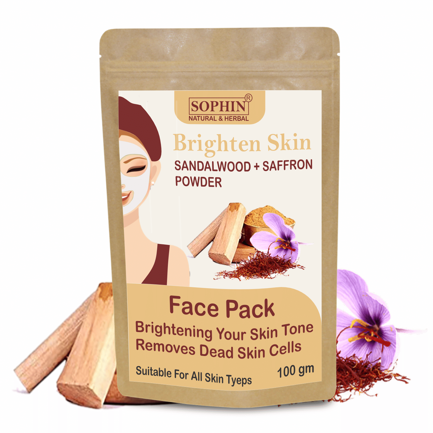 SOPHIN - Skin Brightening Face Pack for All Skin Type ( Pack of 1 )