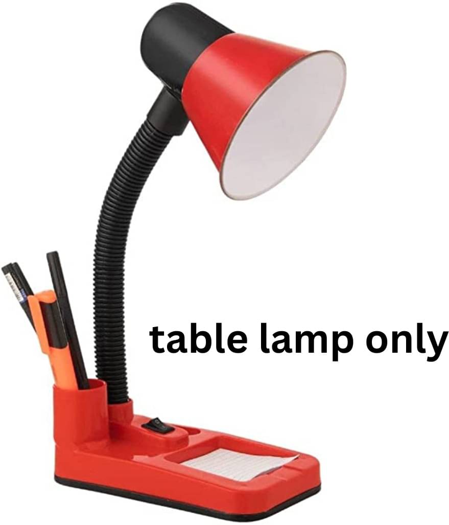     			SPARKWORLD Red Study Table Lamp ( Pack of 1 )