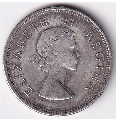     			South Africa 5 Shillings 1958  - Elizabeth II Rare Coin