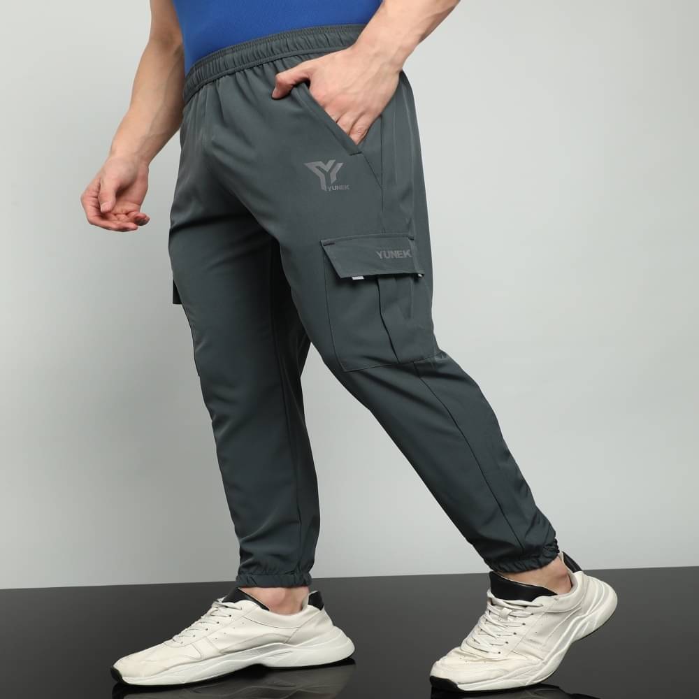 YUNEK Grey Polyester Men's Joggers ( Pack of 1 ) YUNEK Grey Polyester Men's Joggers ( Pack of 1 )