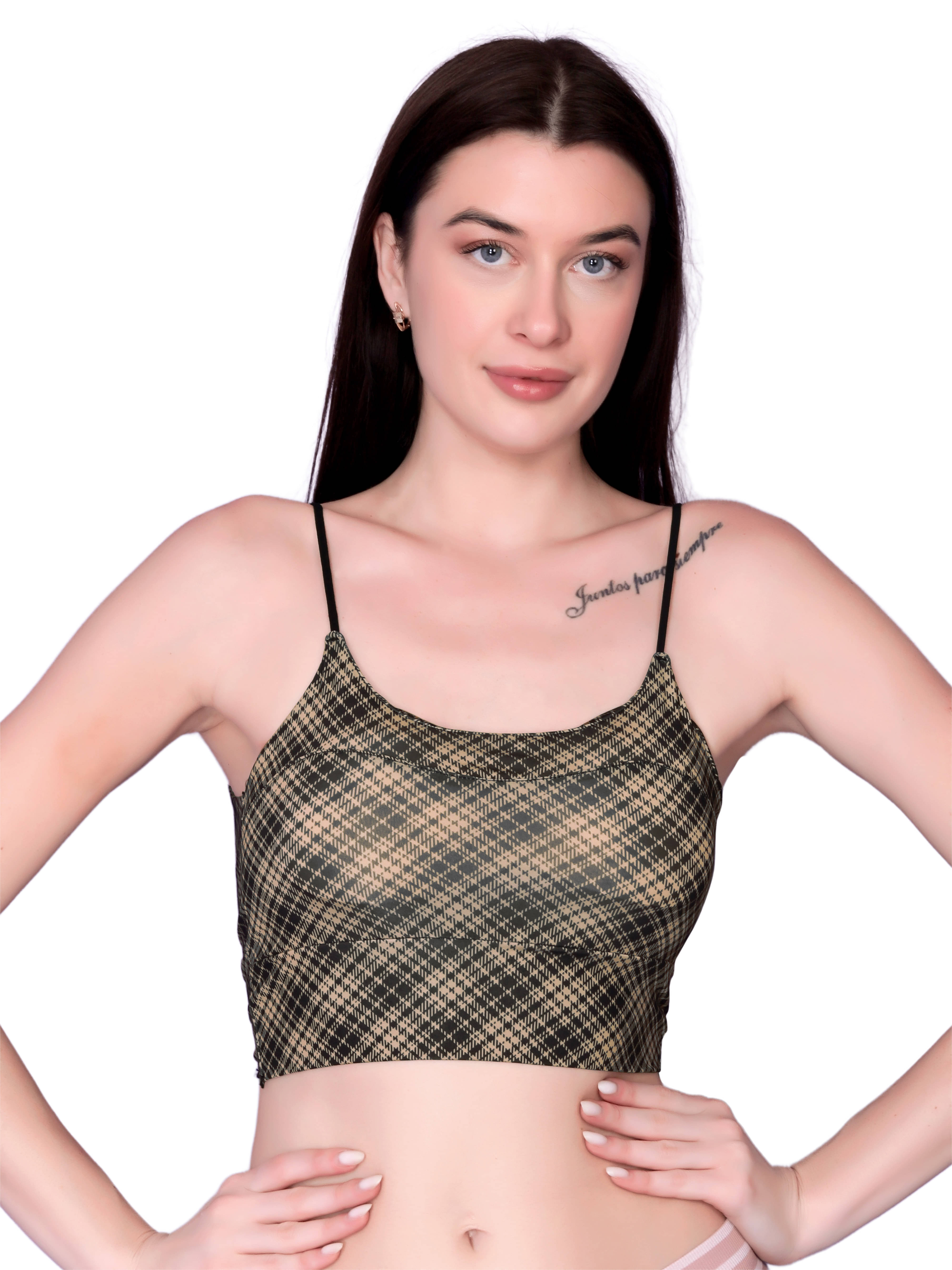 3Mads Pack of 1 Nylon Lightly Padded Bralette Bra For Women ( Yellow ) 3Mads Pack of 1 Nylon Lightly Padded Bralette Bra For Women ( Yellow )