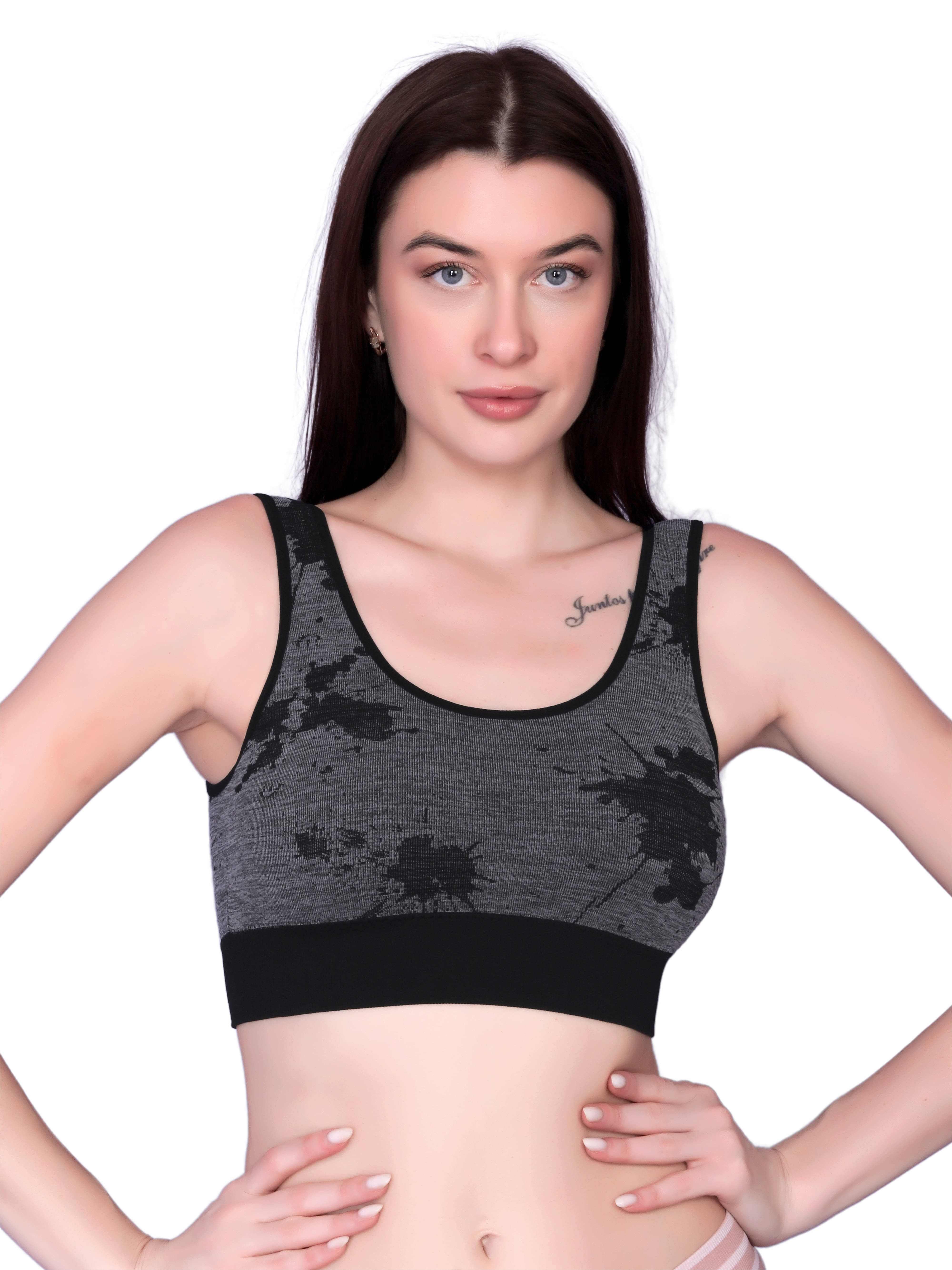 3Mads Pack of 1 Nylon Lightly Padded Everyday Bra For Women ( Black ) 3Mads Pack of 1 Nylon Lightly Padded Everyday Bra For Women ( Black )