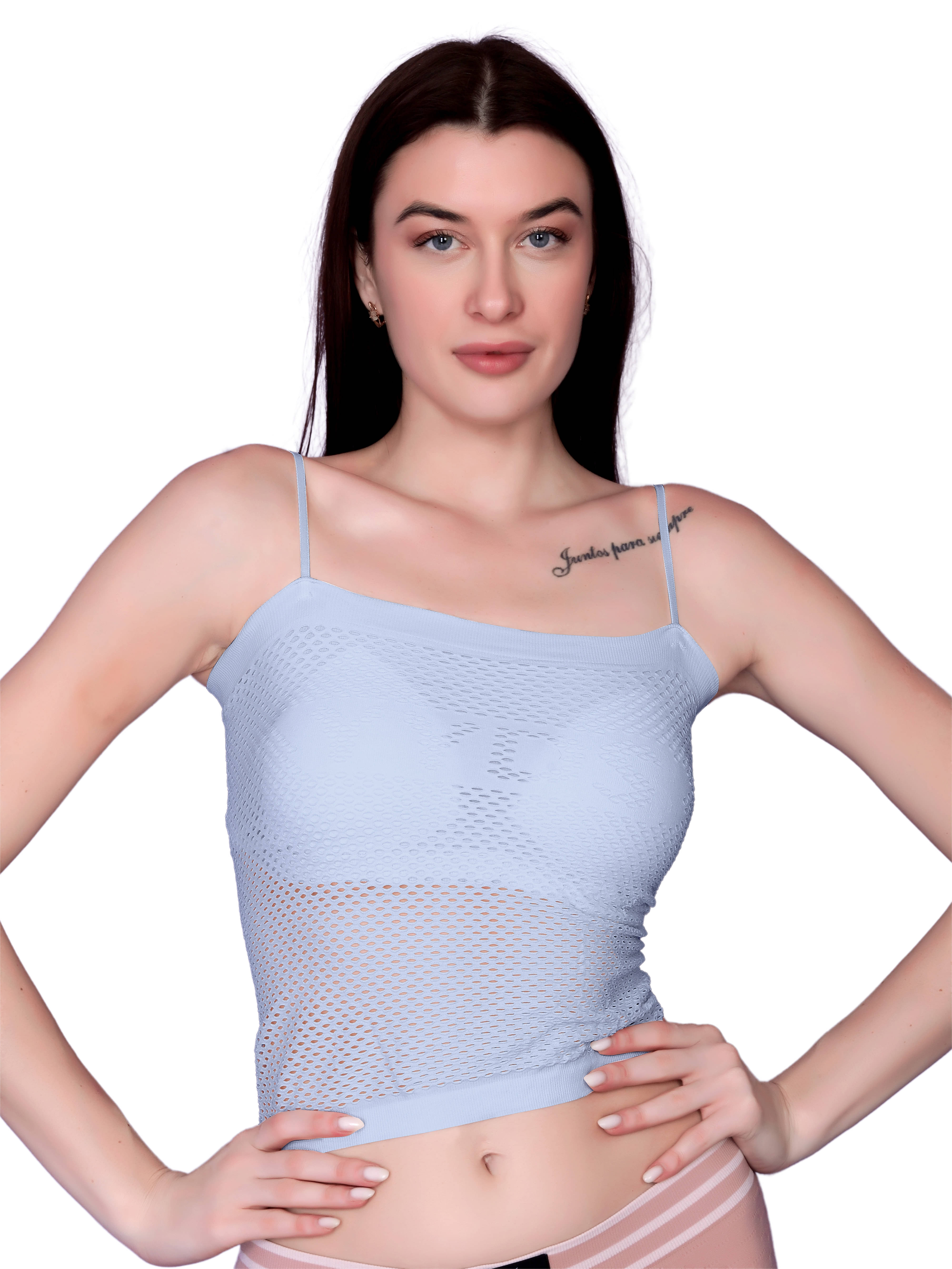 3Mads Pack of 1 Nylon Lightly Padded Cami bra For Women ( Blue ) 3Mads Pack of 1 Nylon Lightly Padded Cami bra For Women ( Blue )