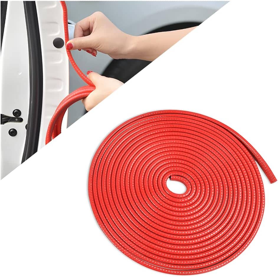 CarFrill Door Guard Rubber Red