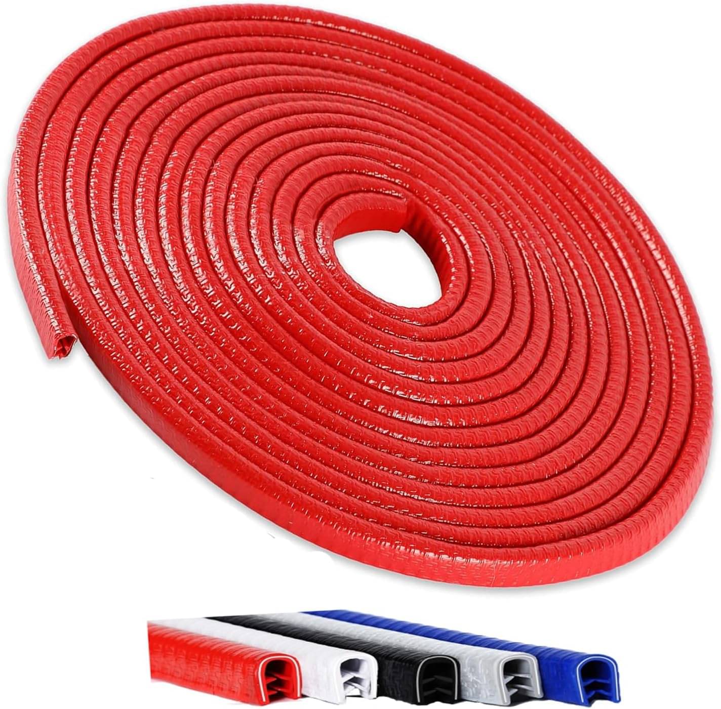     			CarFrill Door Guard Rubber Red