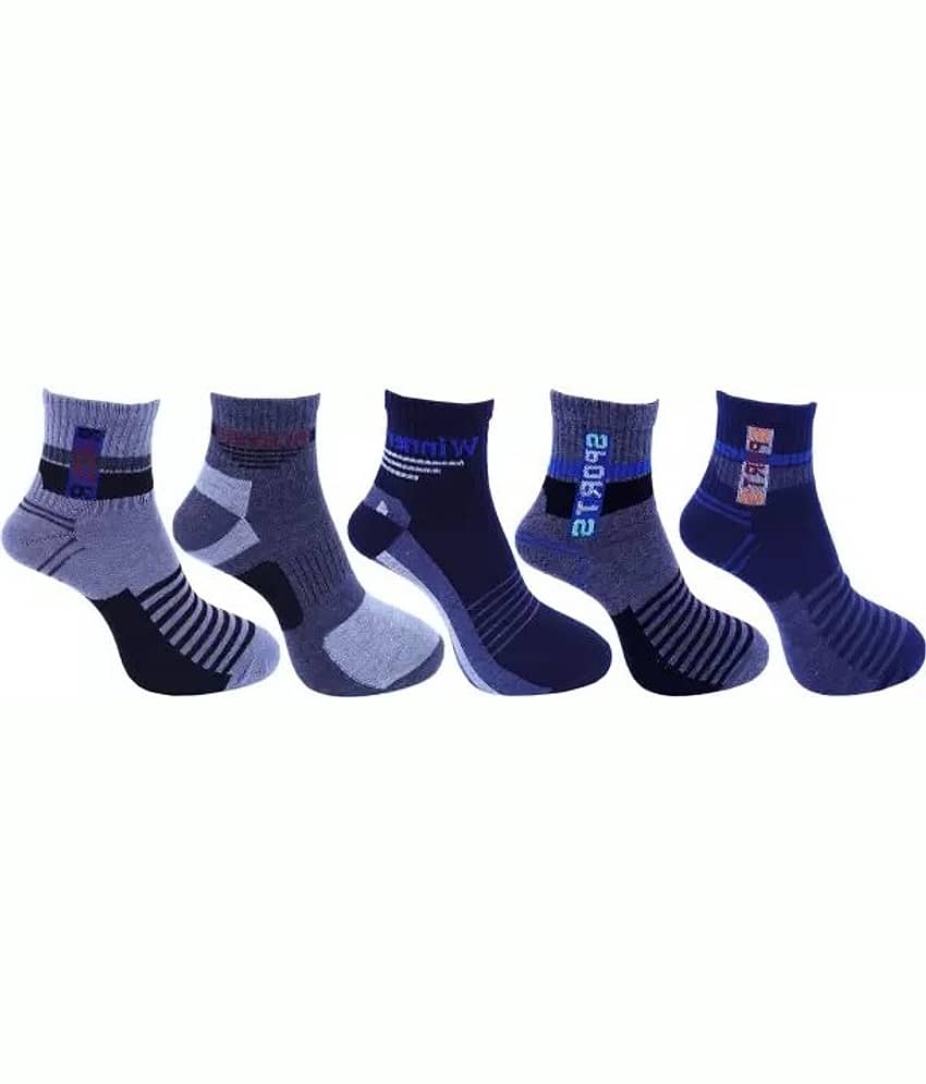 Cavenders Pack of 5 Men's Cotton Blend Ankle Length Socks ( Multicolor ) - Socks | Buy online on ZillyBuy