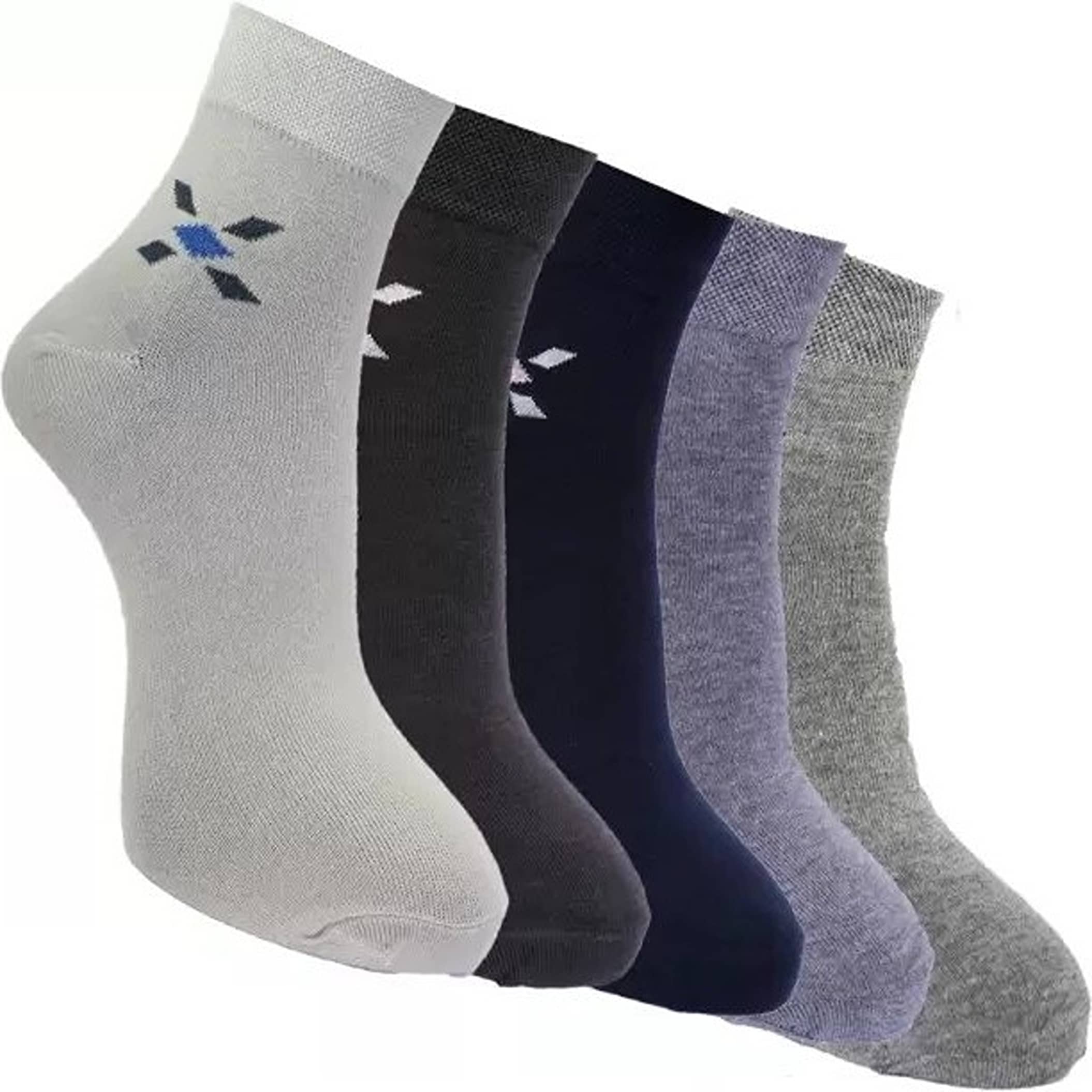 Cavenders Pack of 5 Men's Cotton Blend Ankle Length Socks ( Multicolor ) - Socks | Buy online on ZillyBuy