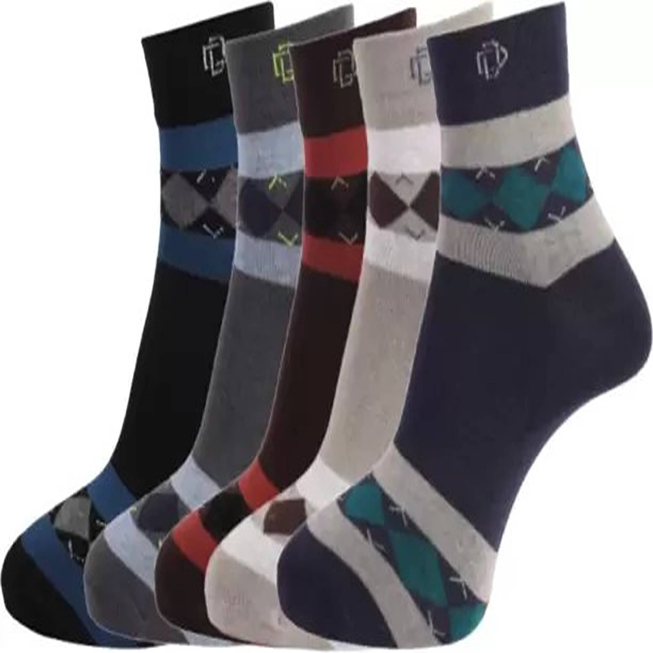 Cavenders Pack of 5 Men's Cotton Blend Ankle Length Socks ( Multicolor ) - Socks | Buy online on ZillyBuy