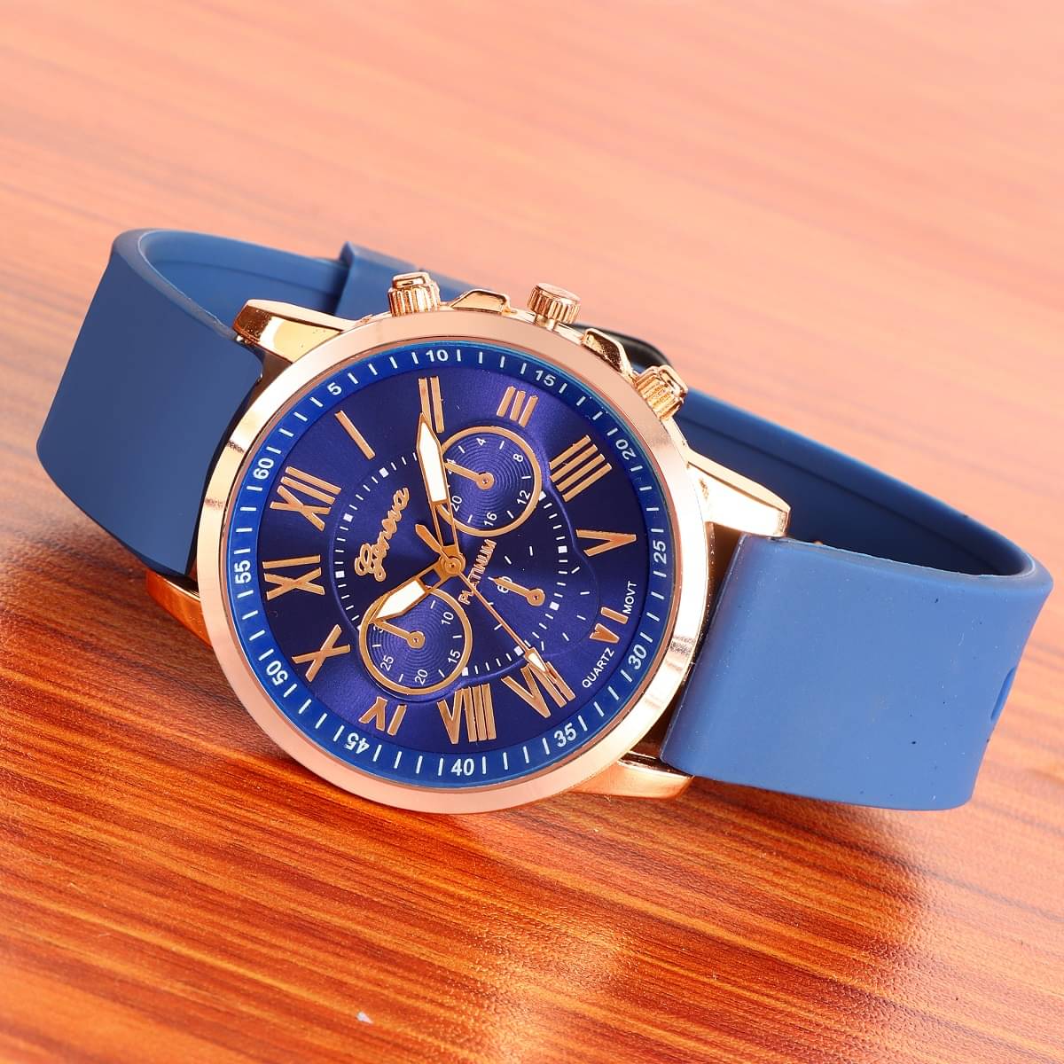     			Cosmic Blue Silicon Analog Men's Watch