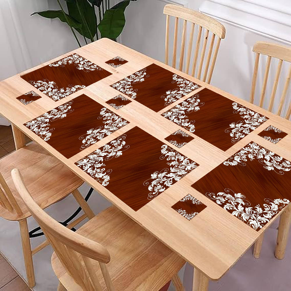 CreadCraft PVC Floral Rectangle Table Mats & Coasters ( 40 cm x 32 cm ) Pack of 1 - Multi CreadCraft PVC Floral Rectangle Table Mats & Coasters ( 40 cm x 32 cm ) Pack of 1 - Multi
