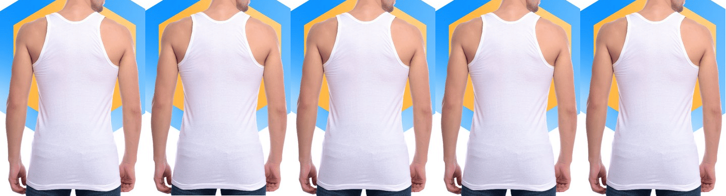     			D1 DIFFERENT ONE Pack of 5 Cotton Basic Vest For Men ( White )