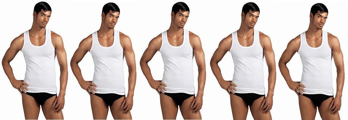     			D1 DIFFERENT ONE Pack of 5 Cotton Basic Vest For Men ( White )