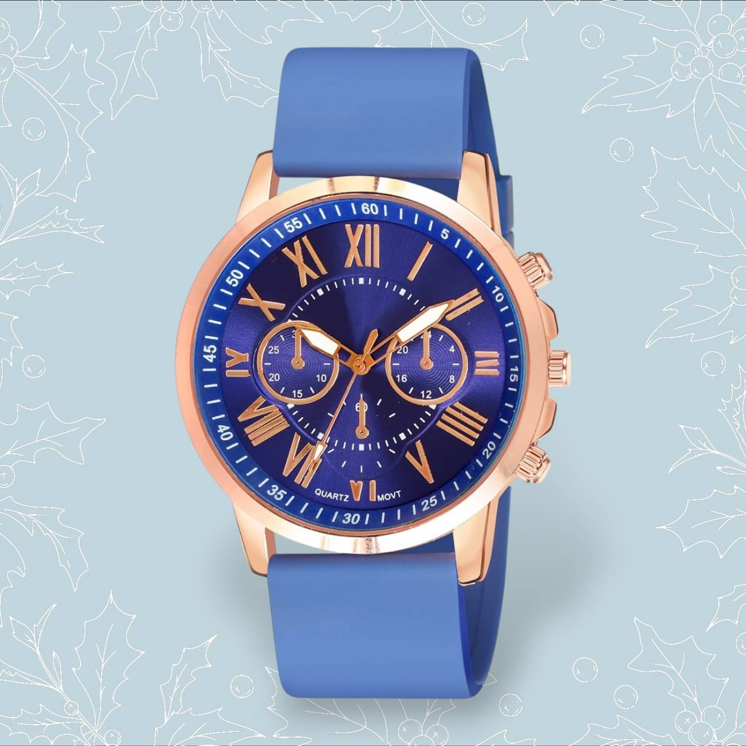     			DECLASSE Blue Silicon Analog Men's Watch