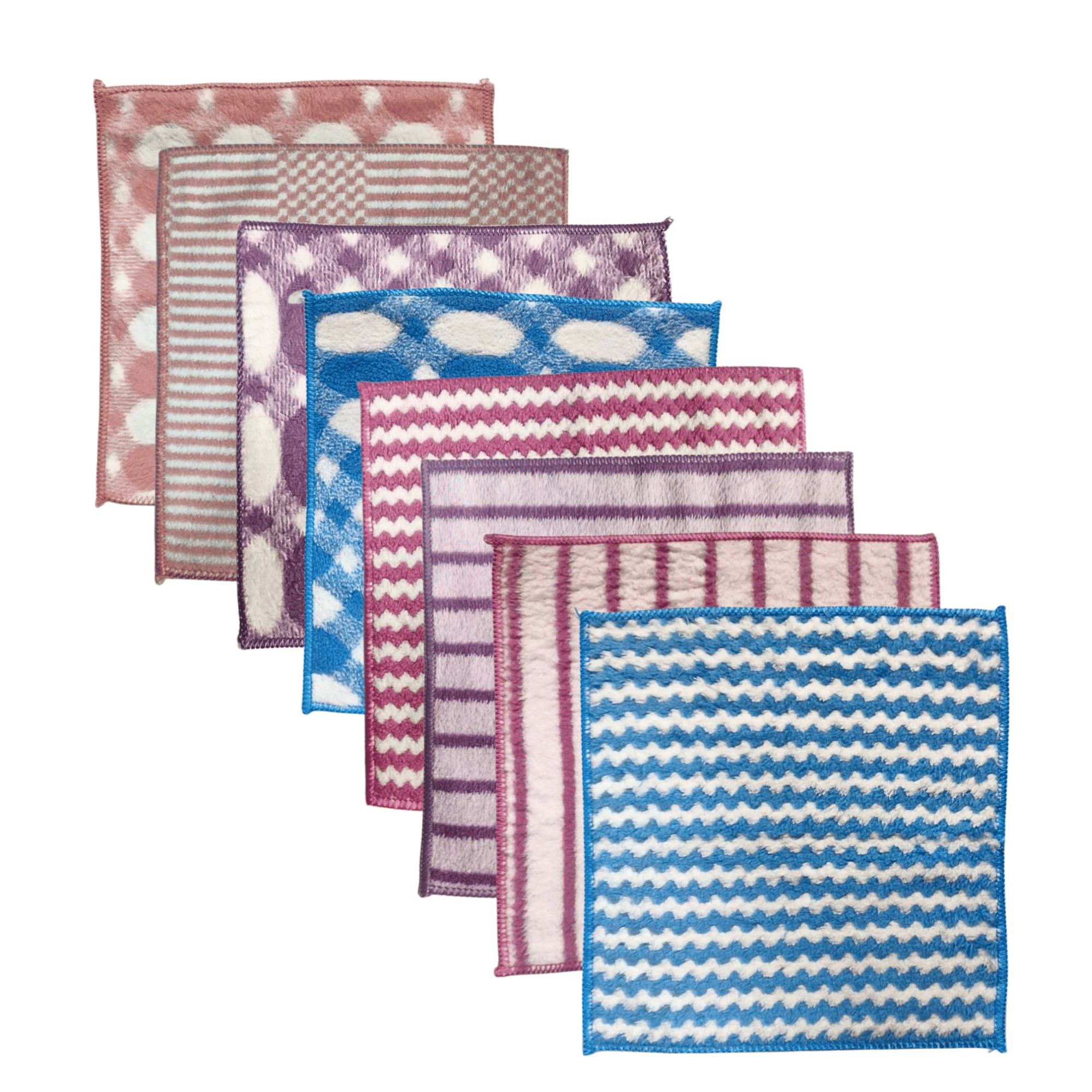     			Extra Soft and Super Microfiber Face Towel Women Small Towel Handkerchief (Colour & Print May Vary) (25 x 25 CM) Pack of 8