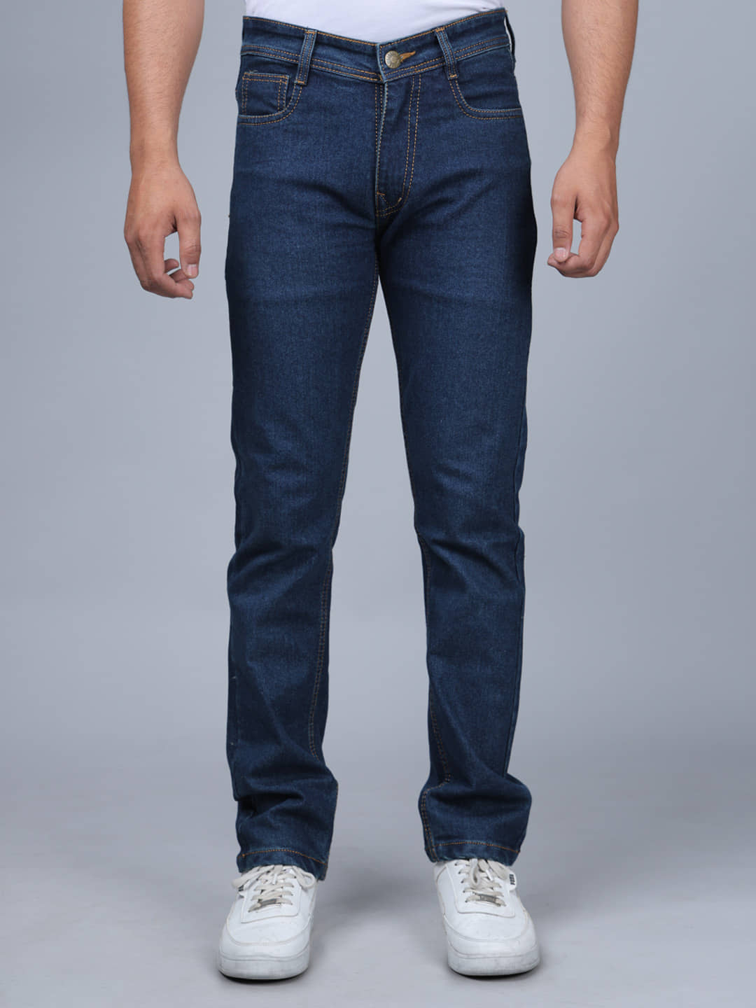 Eyebogler Skinny Fit Distressed Men's Jeans - Navy Blue ( Pack of 1 ) - Jeans | Buy online on ZillyBuy