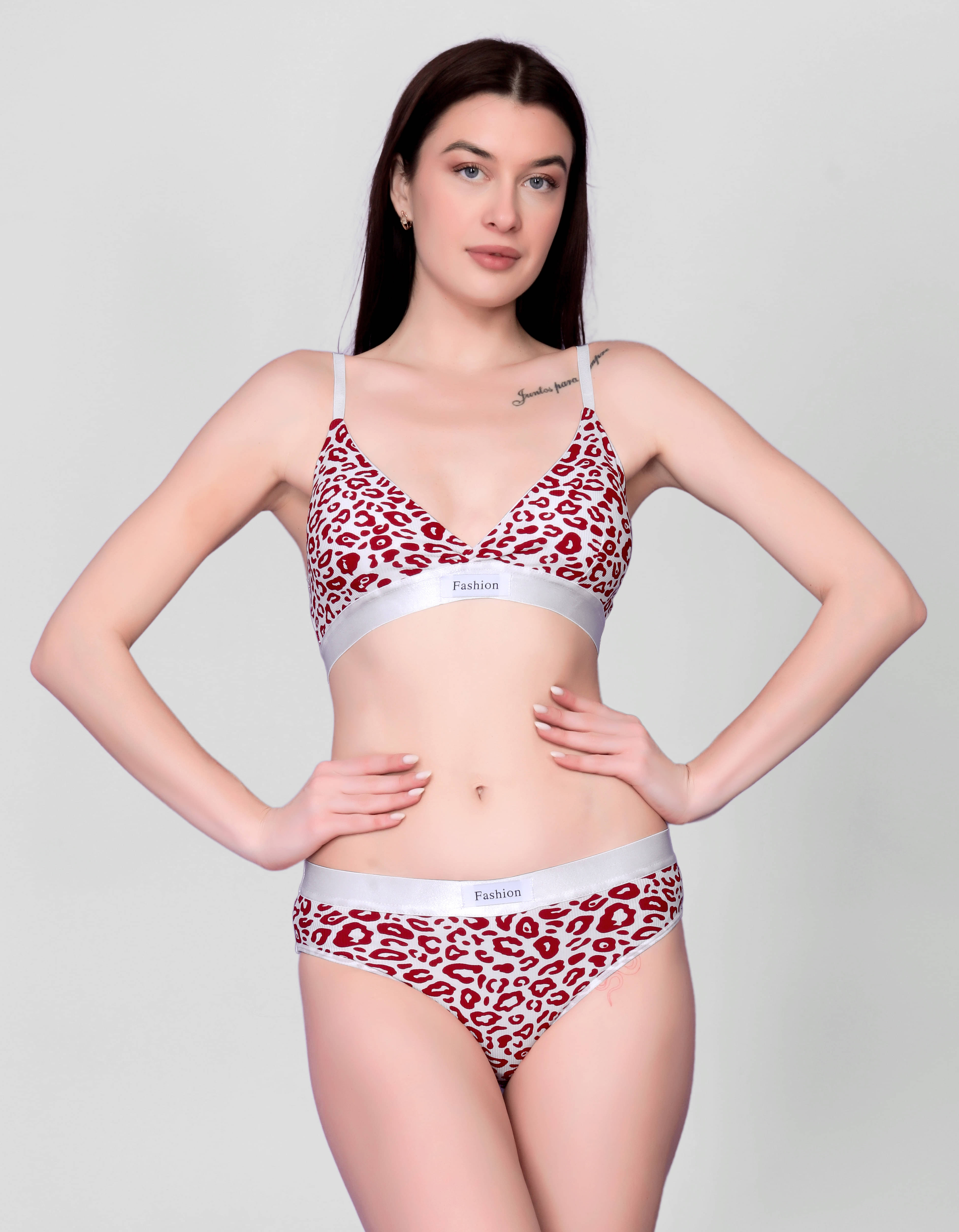     			Flenzy Pack of 1 Nylon Bra & Panty Set For Women ( Maroon )