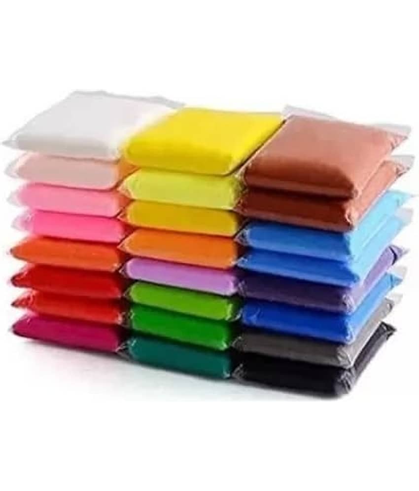 Freedy (Pack of 12) Air Dry Clay, Colorful Children Soft Clay, Creative Art Crafts, Gifts for Kids-Multi Color. Non-Toxic Modeling Magic Fluffy Foam Bouncing Clay Putty Kit for Kids with Tools - Stationery | Buy online on ZillyBuy