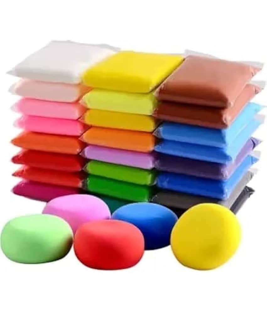 Freedy (Pack of 12) Air Dry Clay, Colorful Children Soft Clay, Creative Art Crafts, Gifts for Kids-Multi Color. Non-Toxic Modeling Magic Fluffy Foam Bouncing Clay Putty Kit for Kids with Tools - Stationery | Buy online on ZillyBuy