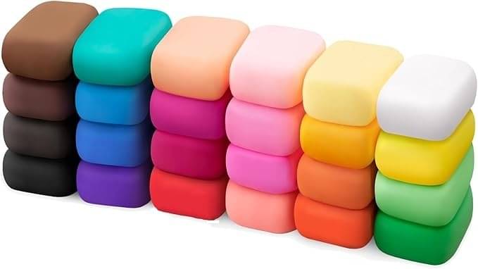     			Freedy (Pack of 12) Air Dry Clay, Colorful Children Soft Clay, Creative Art Crafts, Gifts for Kids-Multi Color. Non-Toxic Modeling Magic Fluffy Foam Bouncing Clay Putty Kit for Kids with Tools