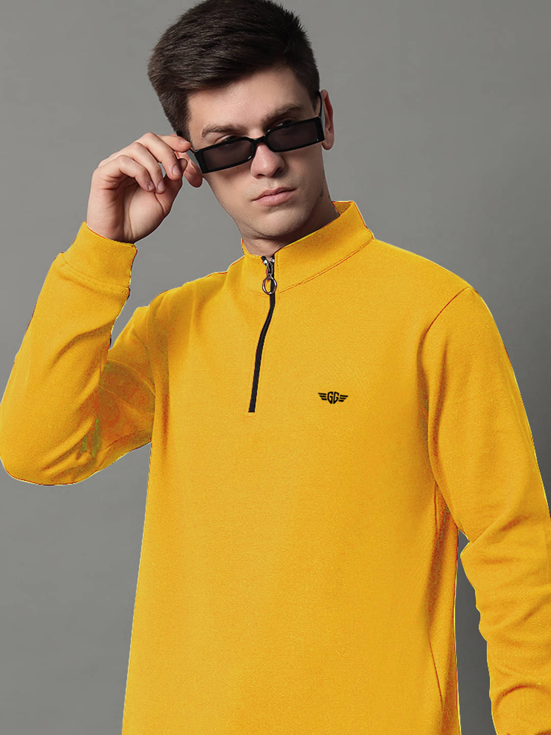 GET GOLF Fleece High Neck Men's Sweatshirt - Gold ( Pack of 1 ) GET GOLF Fleece High Neck Men's Sweatshirt - Gold ( Pack of 1 )