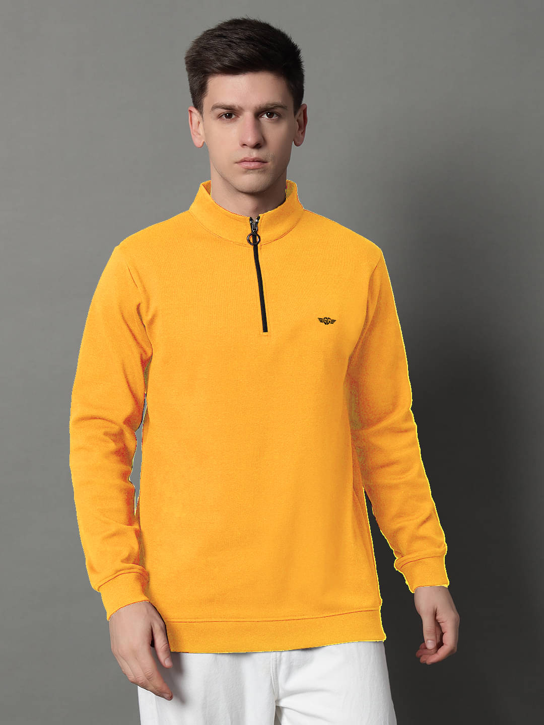     			GET GOLF Fleece High Neck Men's Sweatshirt - Orange ( Pack of 1 )
