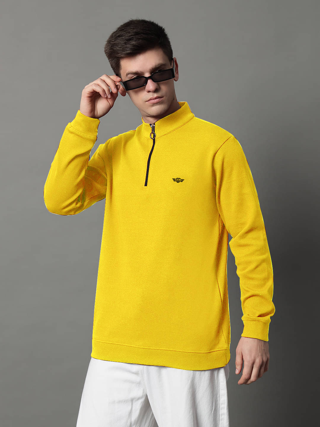     			GET GOLF Fleece High Neck Men's Sweatshirt - Yellow ( Pack of 1 )