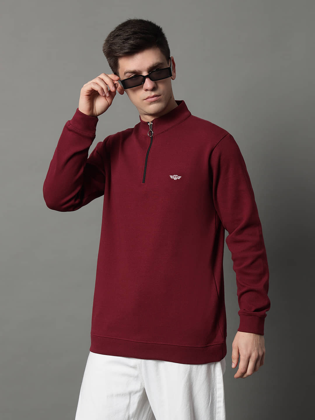 GET GOLF Fleece High Neck Men's Sweatshirt - Turquoise ( Pack of 1 )