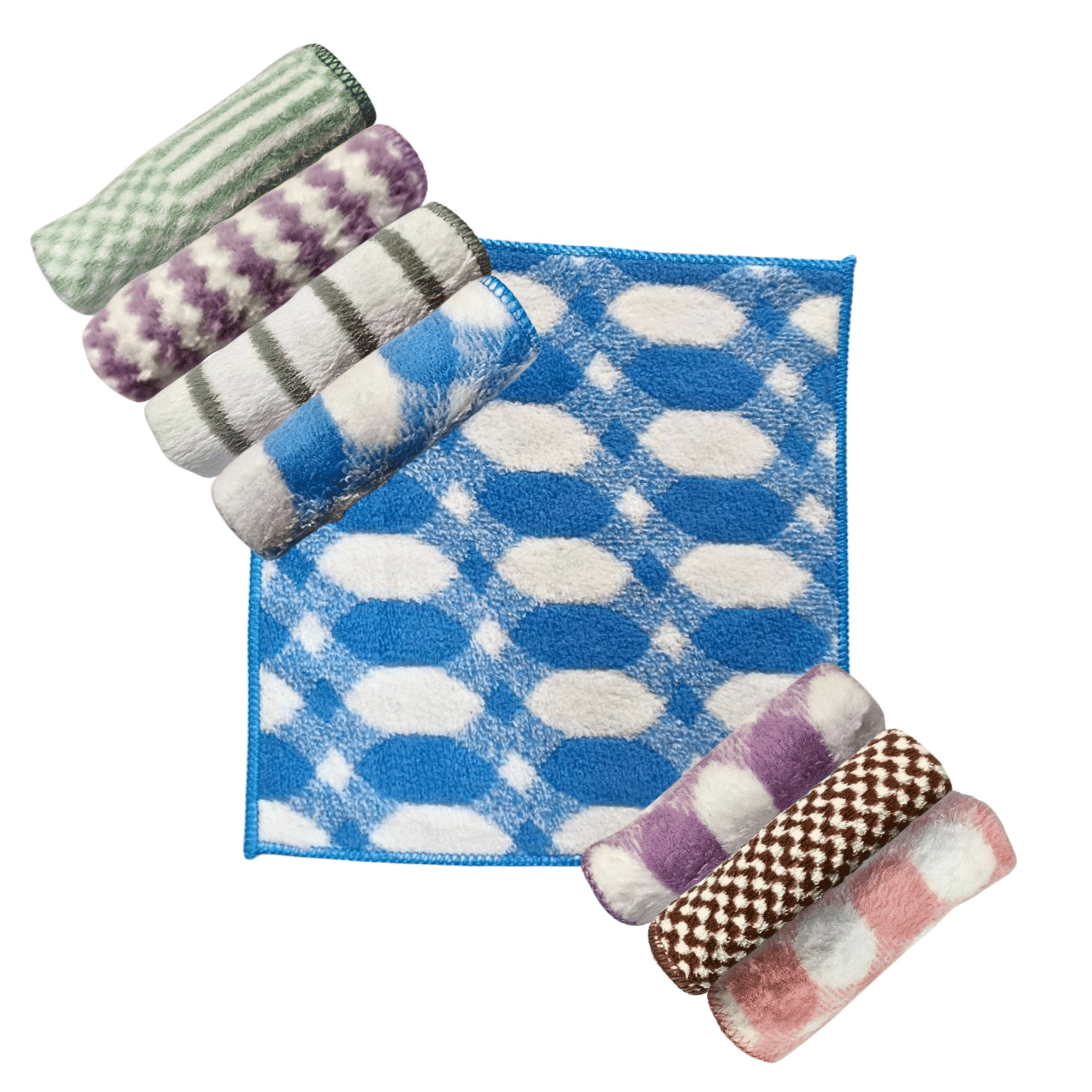     			Handkerchiefs Embroidery High Absorbent (Random Designs & Color) (25 x 25 CM) Pack of 8